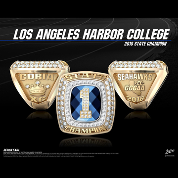 Los Angeles Harbor College Women's Cross Country 2018 State Championship Ring